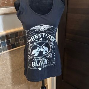 Zion Rootswear Black Johnny Cash Guitar Tank